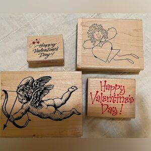 Valentine's Day Rubber Stamps Set